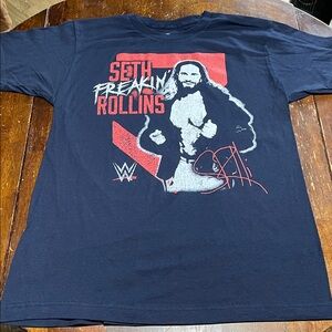 WWE Seth Rollins Graphic Tee - Navy and Red